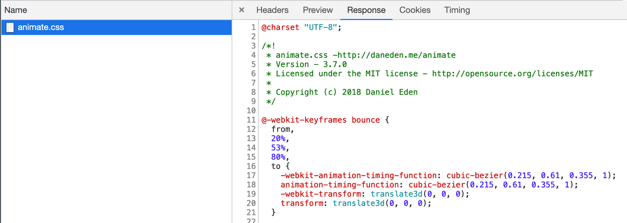 DevTools CSS 未优化响应