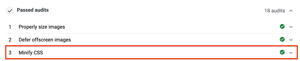 Lighthouse 通过了优化页面的审核