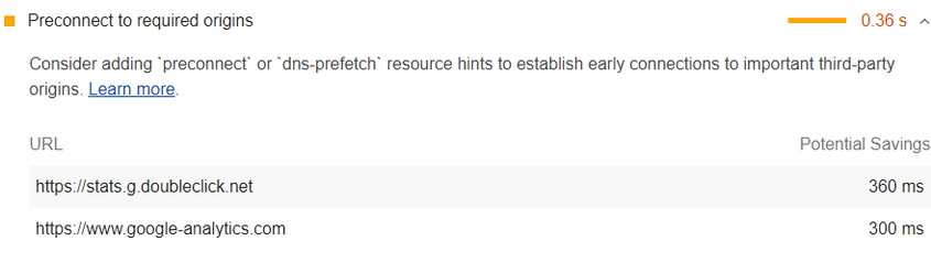 Lighthouse 预连接到所需的源审计截图